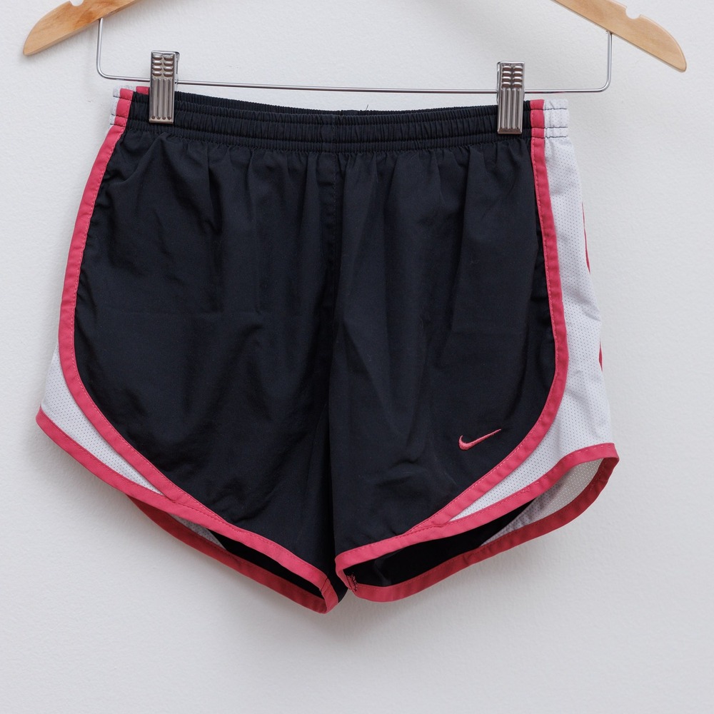 Nike Womens Tempo Running Shorts Black White Pink XS